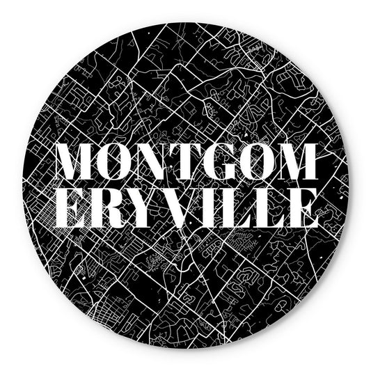 Minimalistic B&W Pennsylvania Montgomeryville Map | Wood Sign | Eaches | Min 1