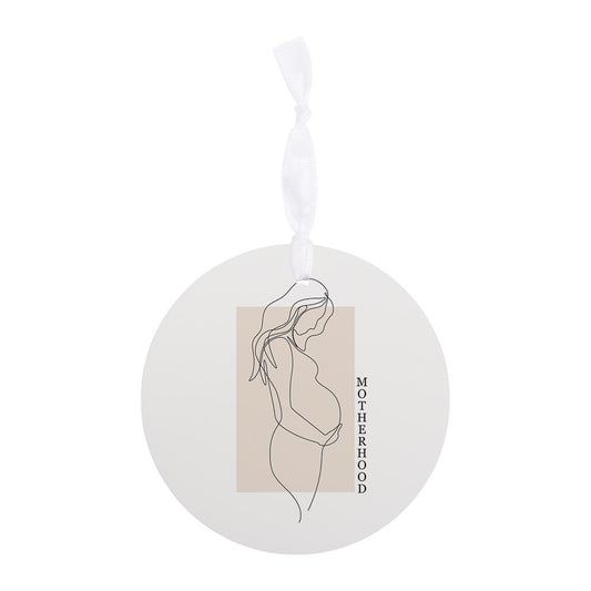 Modern Minimalist Mothers Day Pregnancy | Wood Ornament | Eaches | Min 6