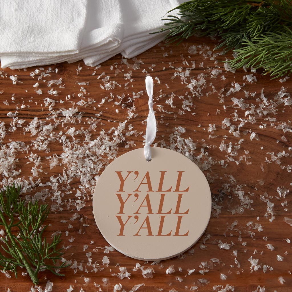 Modern Minimalist Texas Yall| Wood Ornament | Eaches | Min 6