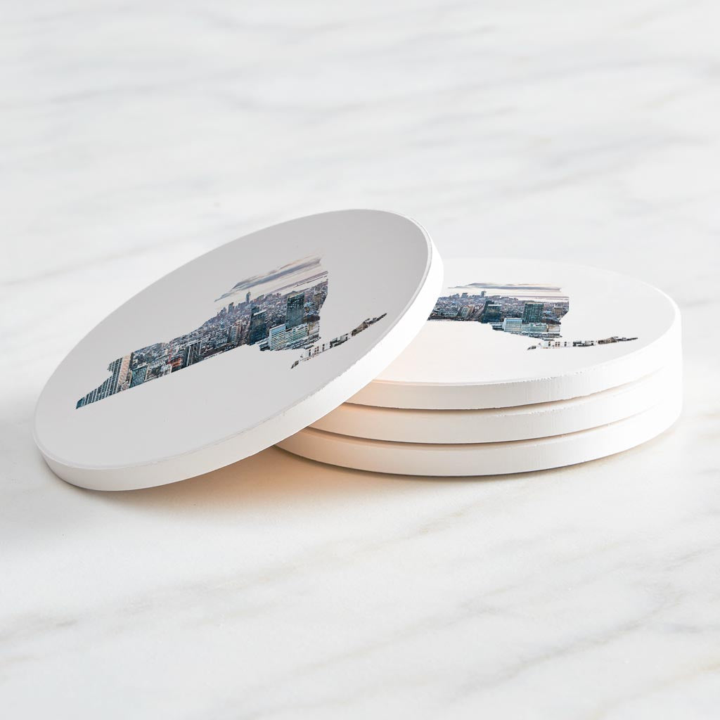 New York State Shape Picture| Absorbent Coasters | Set of 4 | Min 2