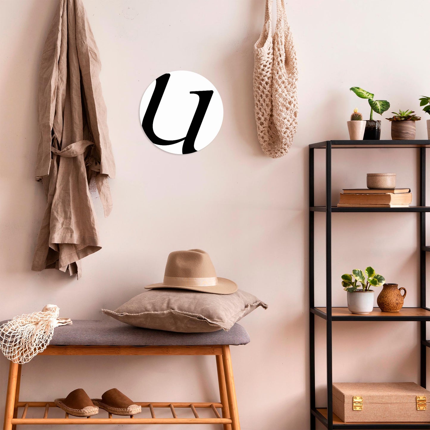 Minimalist Monogram U | Wood Sign | Eaches | Min 1