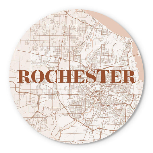 Modern Minimalist New York Rochester Map | Wood Sign | Eaches | Min 1