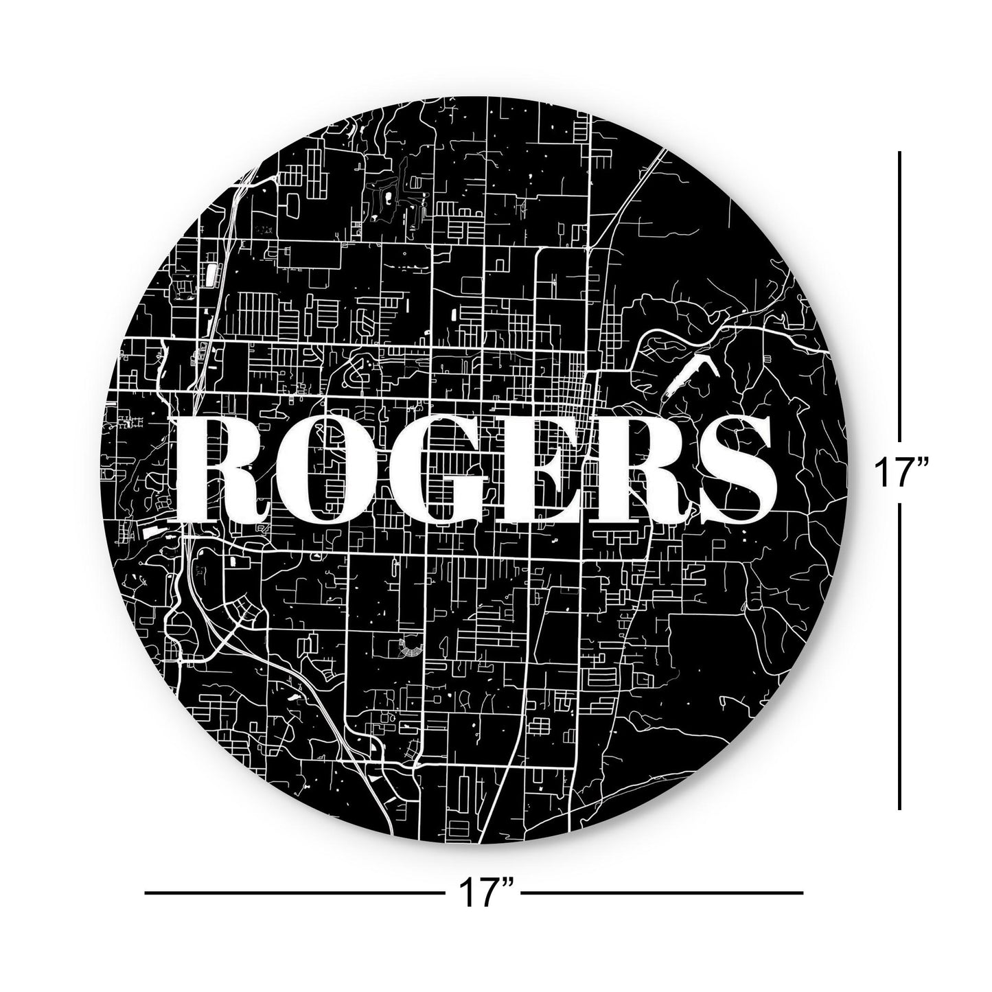 Minimalist B&W Arkansas Rogers Map | Wood Sign | Eaches | Min 1