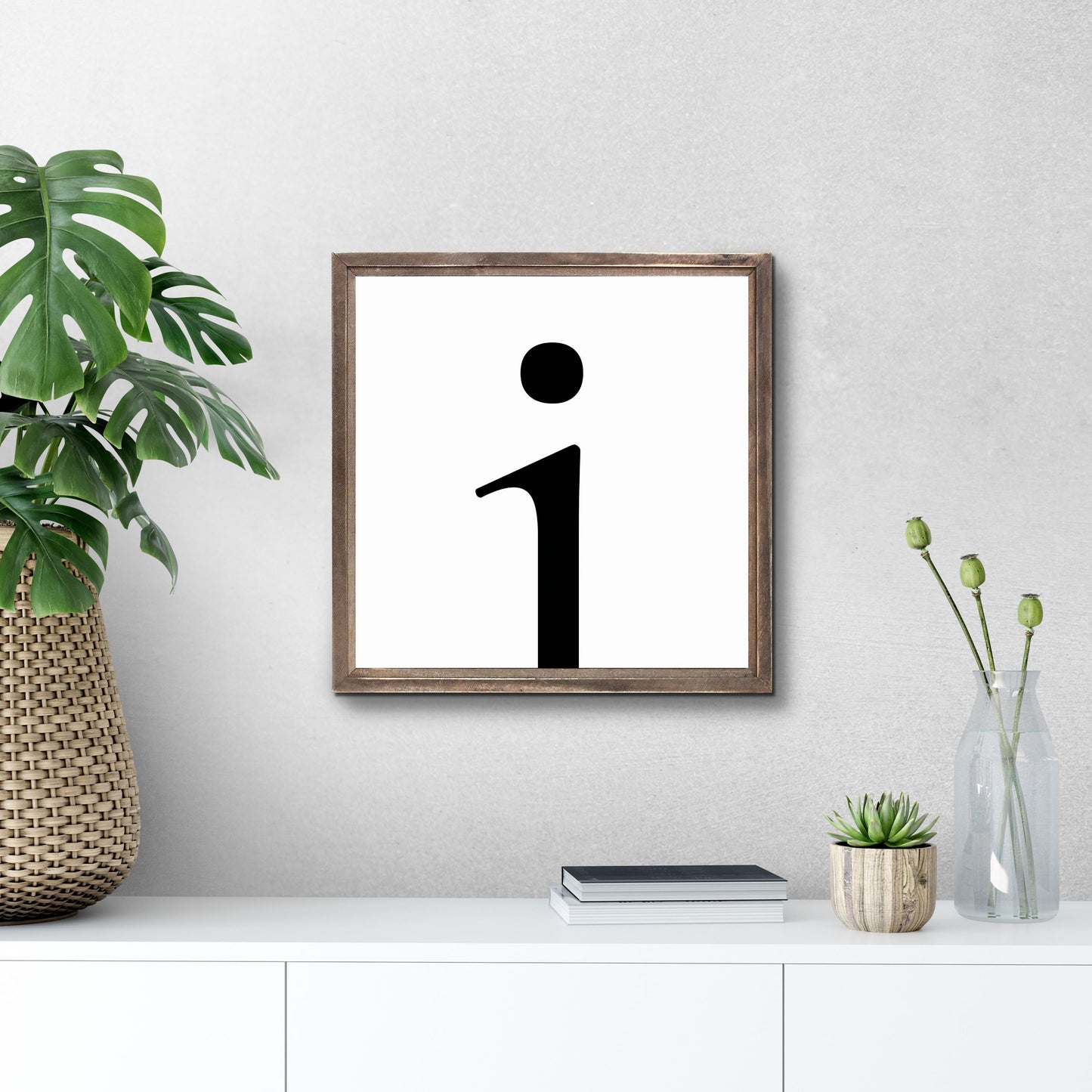 Minimalist Monogram I | Wood Sign | Eaches | Min 1