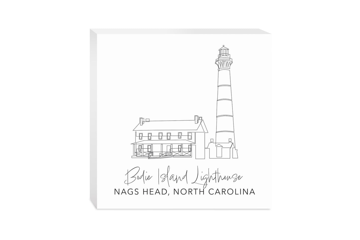 Bodie Island Lighthouse | Wood Block | Eaches | Min 2