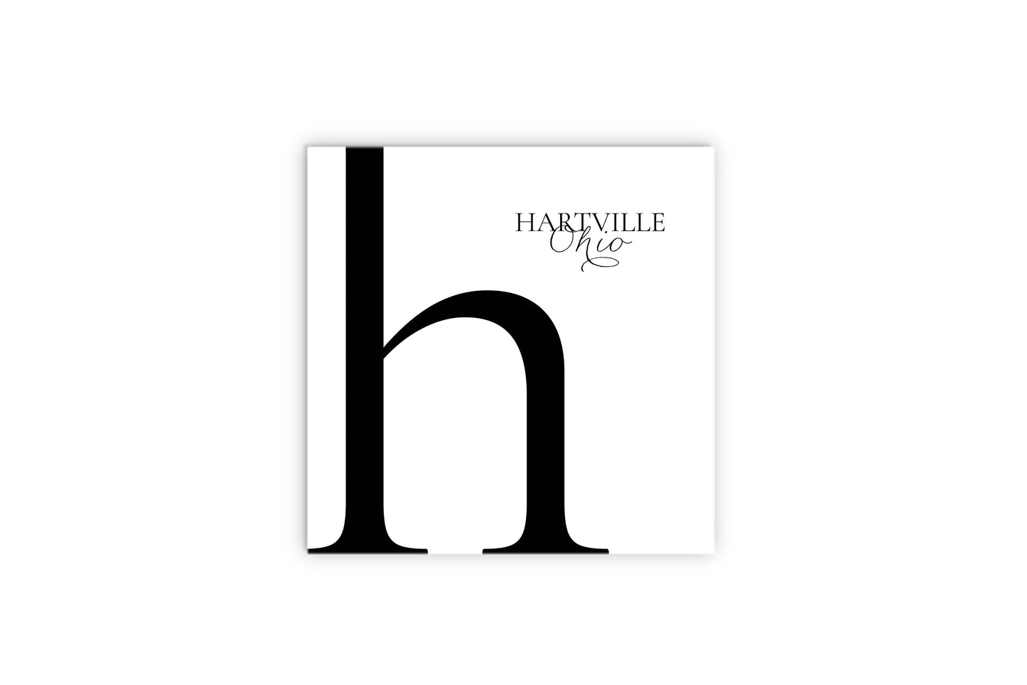 Hartville Oh Minimal Monogram| Wood Sign | Eaches | Min 2