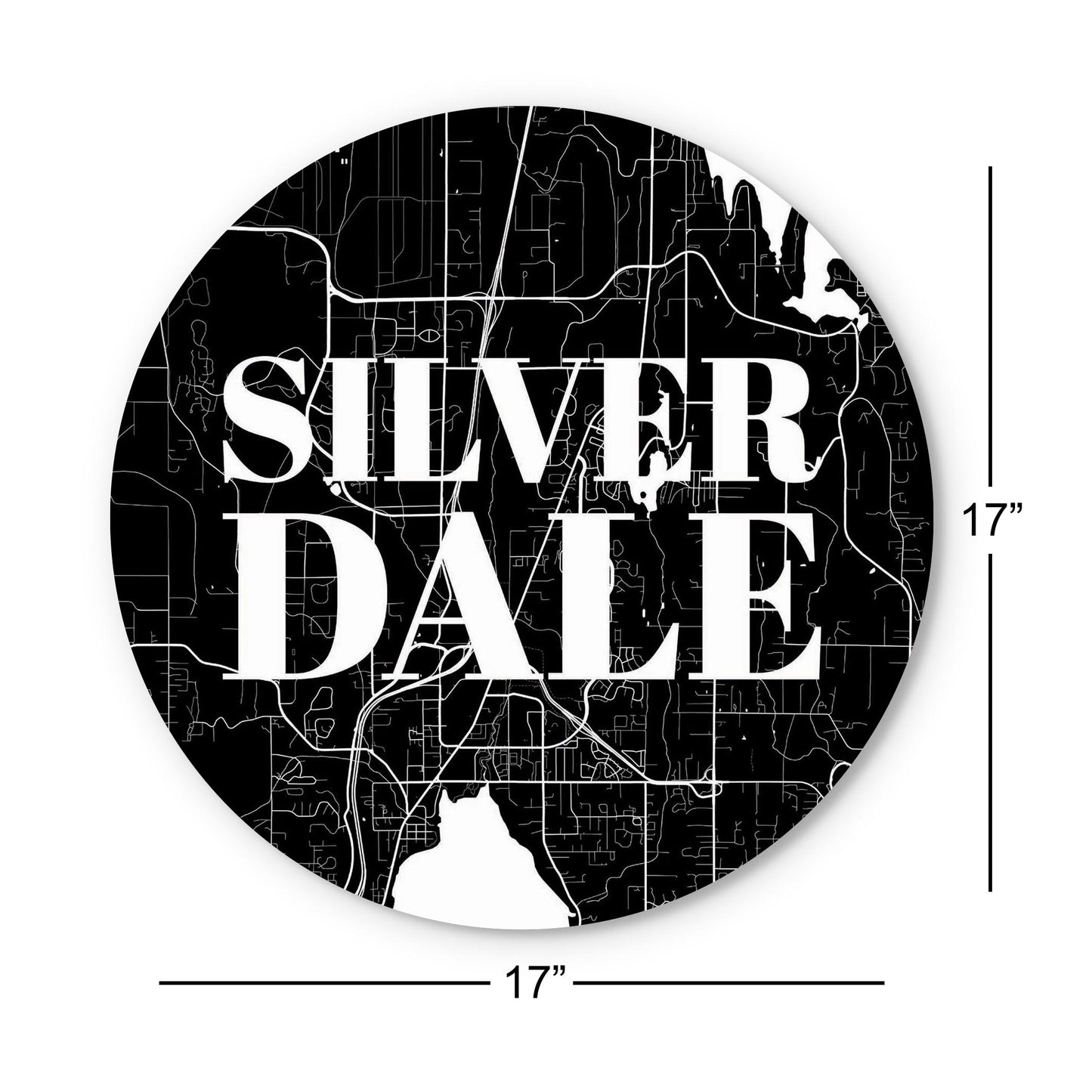 Minimalistic B&W Washington Silverdale Map | Wood Sign | Eaches | Min 1