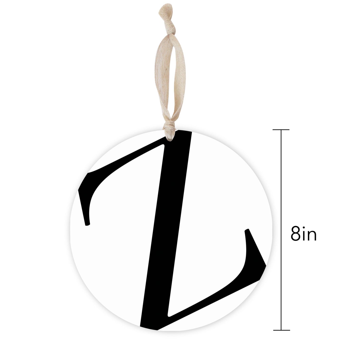 Minimalist Monogram Z | Wood Ornament | Eaches | Min 1