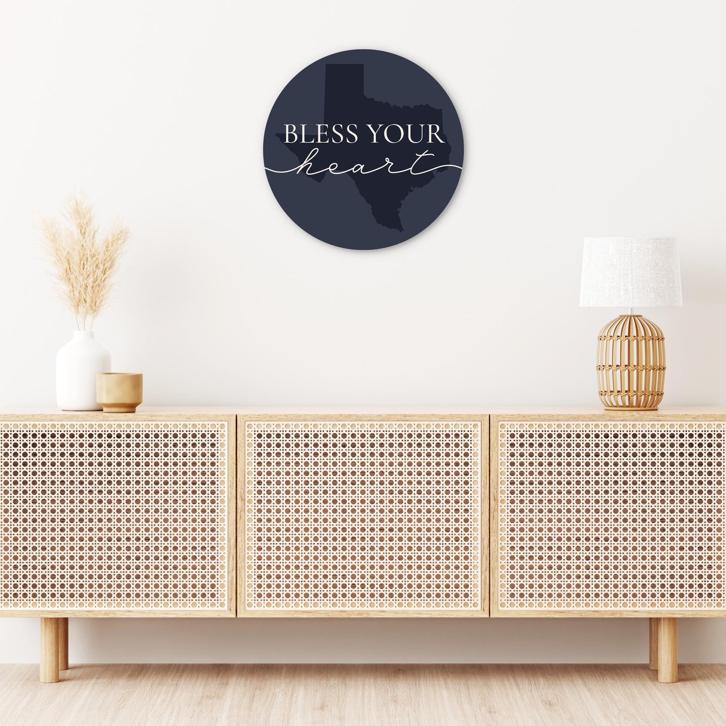 Modern Minimalist Texas Bless Your Heart | Wood Sign | Eaches | Min 1