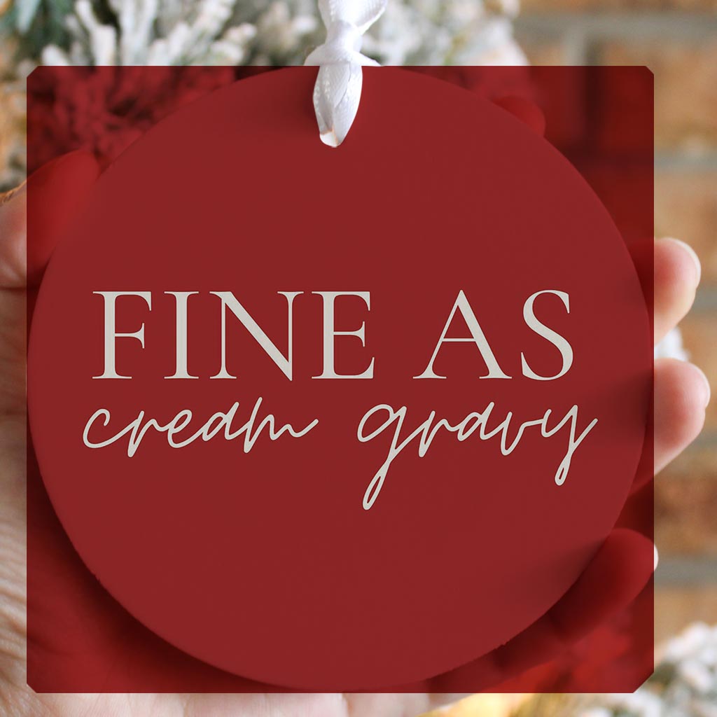 Modern Minimalist Texas Fine As Gravy | Wood Ornament | Eaches | Min 6