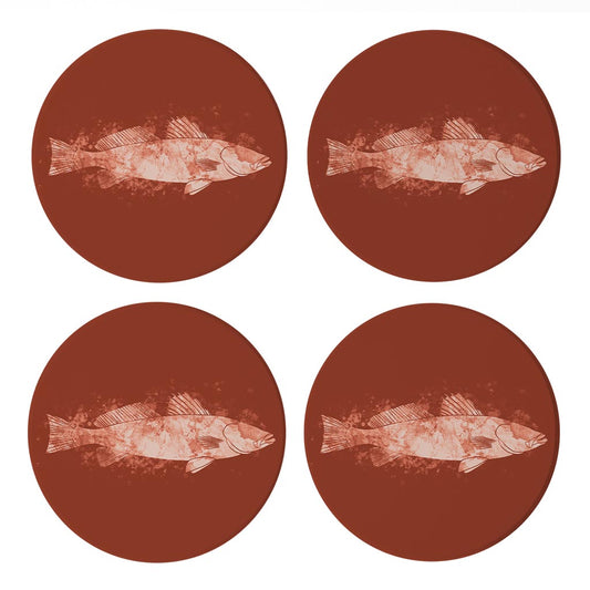 Louisiana Colorful Water Color Speckled Trout| Absorbent Coasters | Set of 4 | Min 2