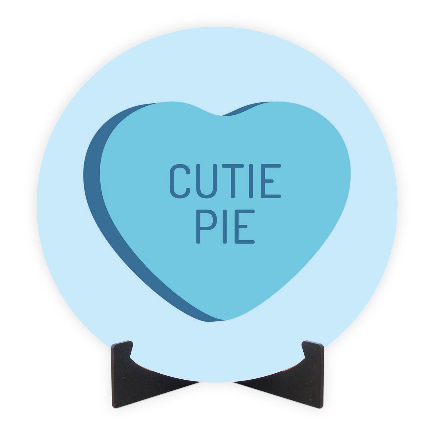 Message Hearts Cutie Pie | Wood Sign | Eaches | Min 1