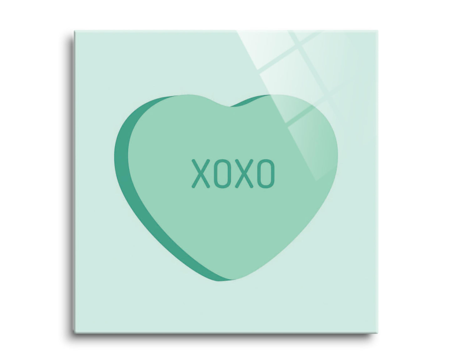 Message Hearts Xo | Hi-Def Glass Art | Eaches | Min 2