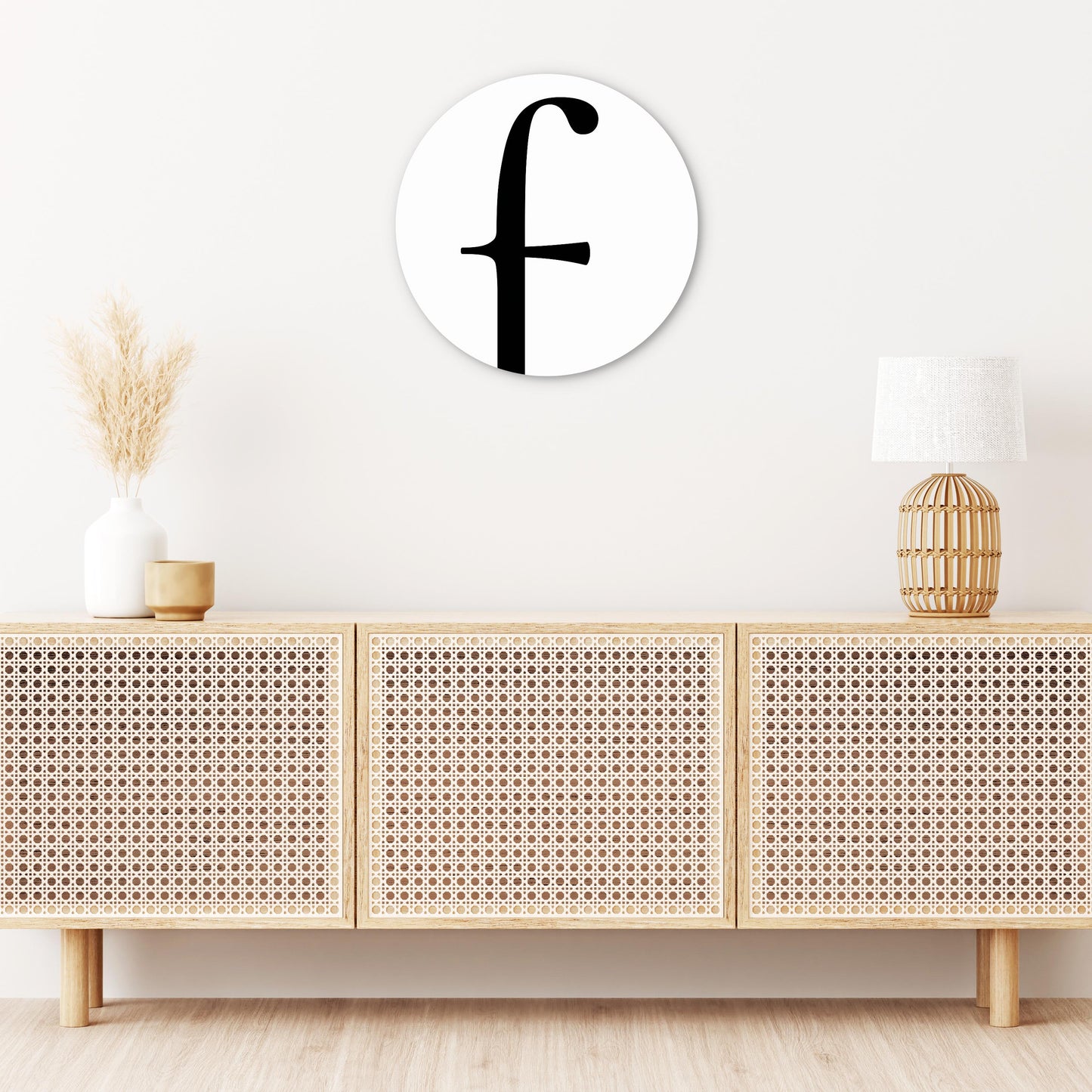 Minimalist Monogram F| Wood Sign | Eaches | Min 1