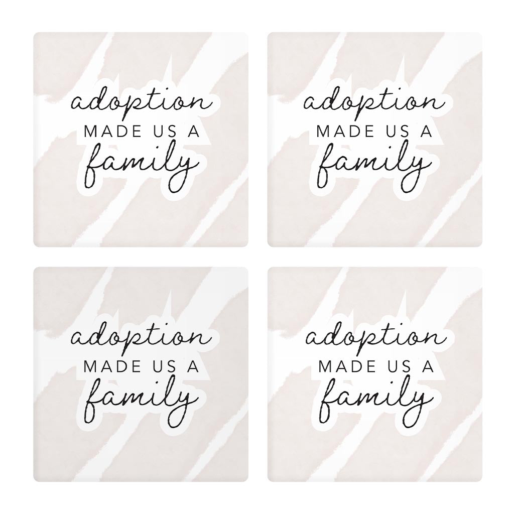 Modern Minimalist Mothers Day Adoption| Absorbent Coasters | Set of 4 | Min 2