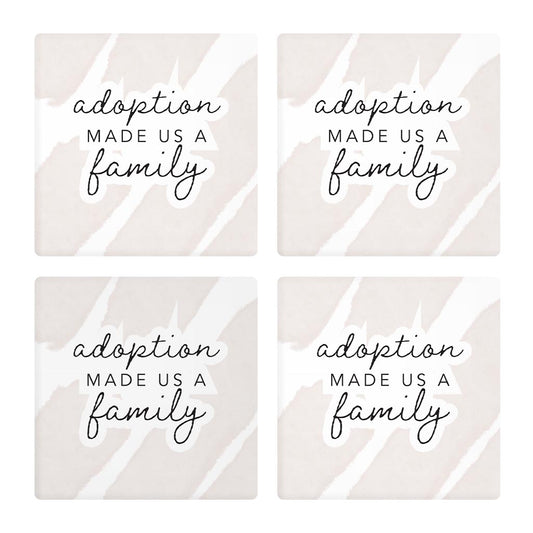 Modern Minimalist Mothers Day Adoption| Absorbent Coasters | Set of 4 | Min 2