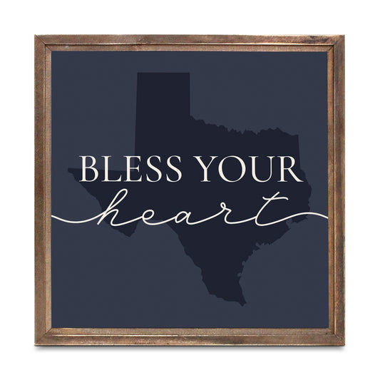 Modern Minimalist Texas Bless Your Heart | Wood Sign | Eaches | Min 1