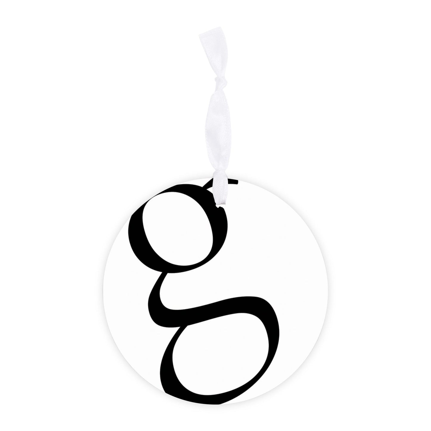 Minimalist Monogram G Circle| Wood Ornament | Eaches | Min 6