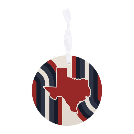 Modern Minimalist Texas Colors Retro Shape | Wood Ornament | Eaches | Min 6