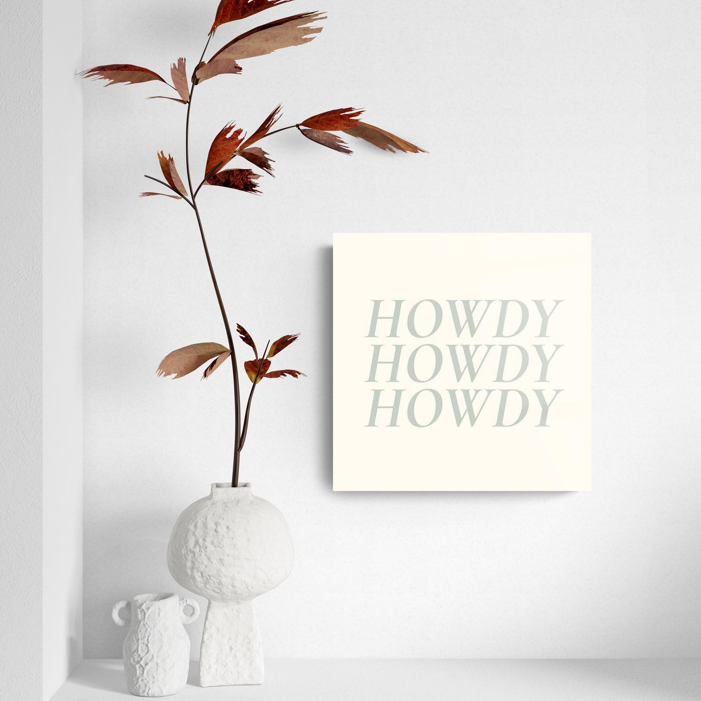 Modern Minimalist Oklahoma Howdy | Hi-Def Glass Art | Eaches | Min 2