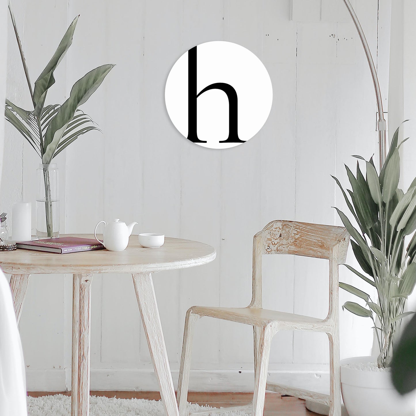 Minimalist Monogram H| Wood Sign | Eaches | Min 1