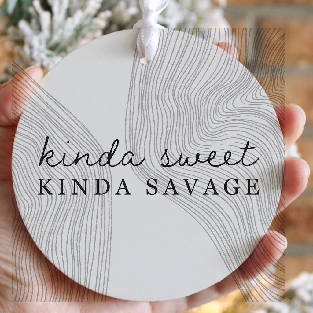 Modern Minimalist Mothers Day Kinda Sweet | Wood Ornament | Eaches | Min 6