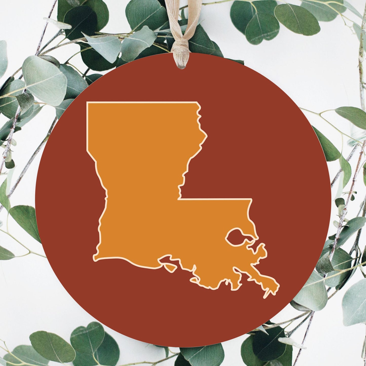 Louisiana Colorful State Shape | Wood Ornament | Eaches | Min 1