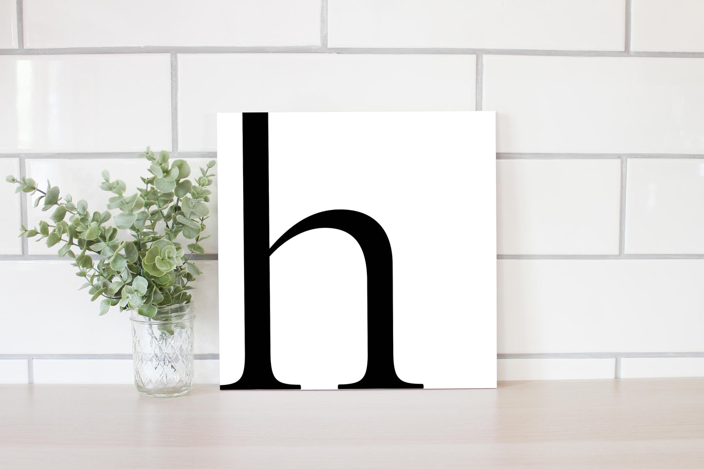 Minimal Monogram H | Wood Sign | Eaches | Min 2