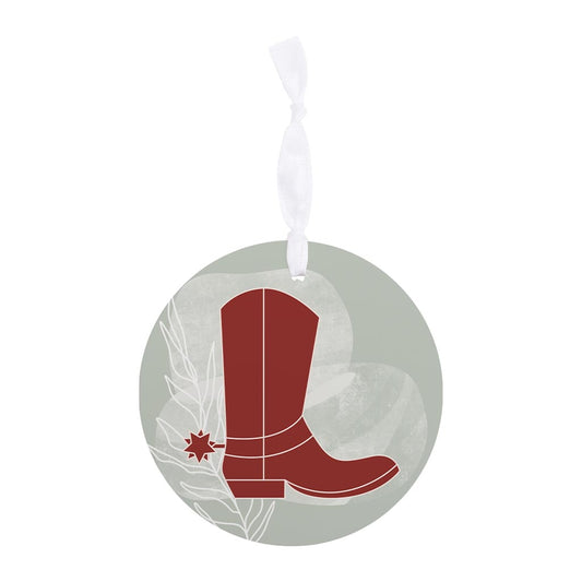 Modern Minimalist Oklahoma Boot| Wood Ornament | Eaches | Min 6