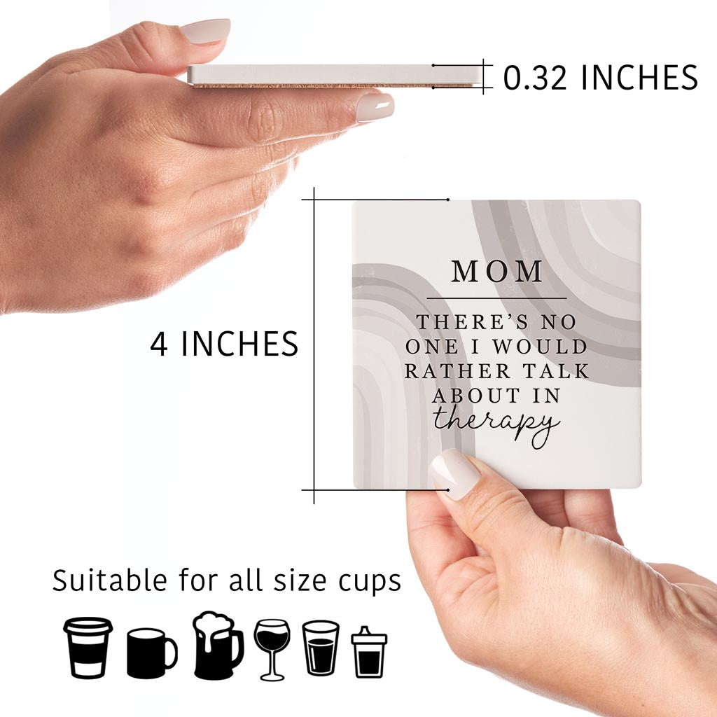 Modern Minimalist Mothers Day Therapy | Absorbent Coasters | Set of 4 | Min 2