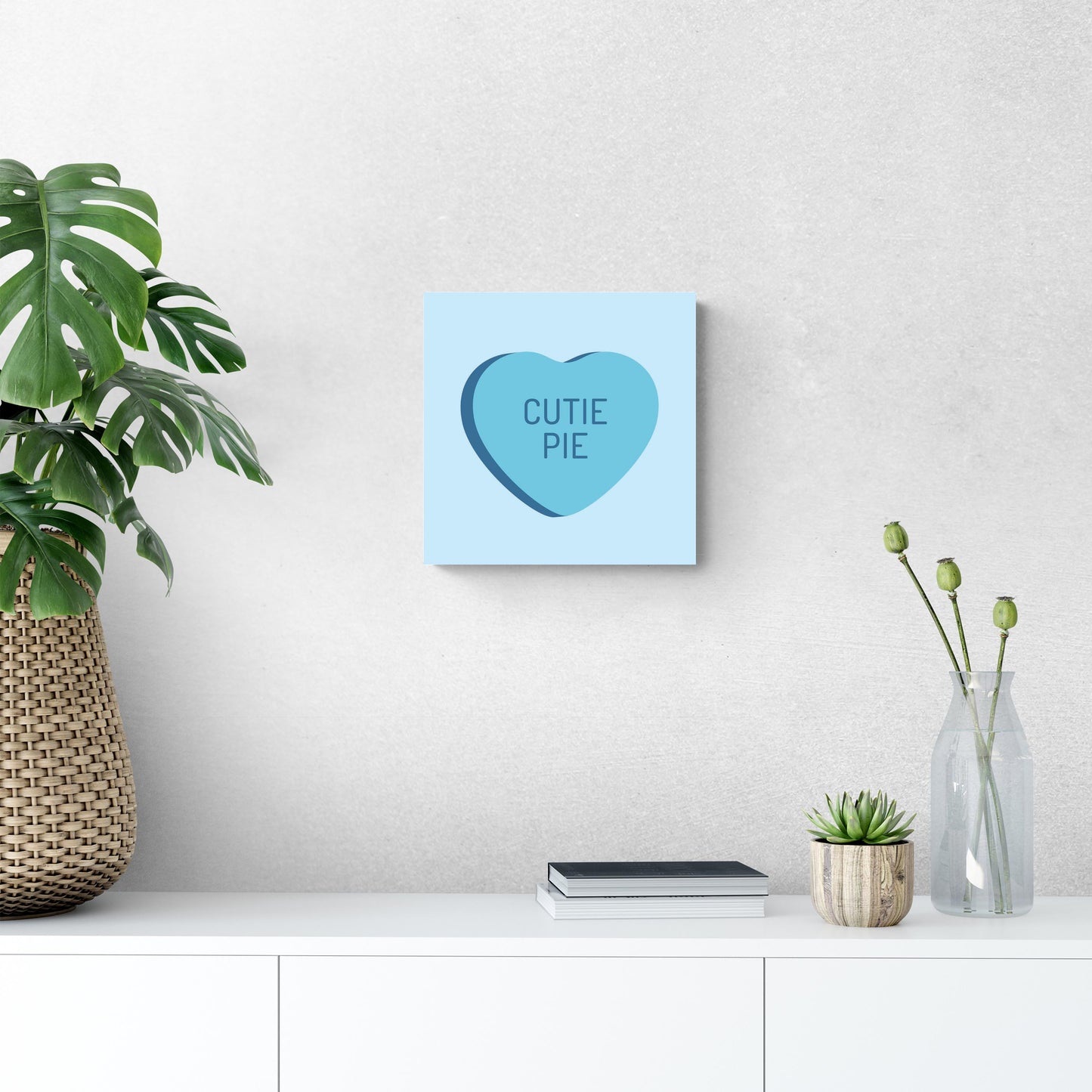 Message Hearts Cutie Pie | Wood Sign | Eaches | Min 2