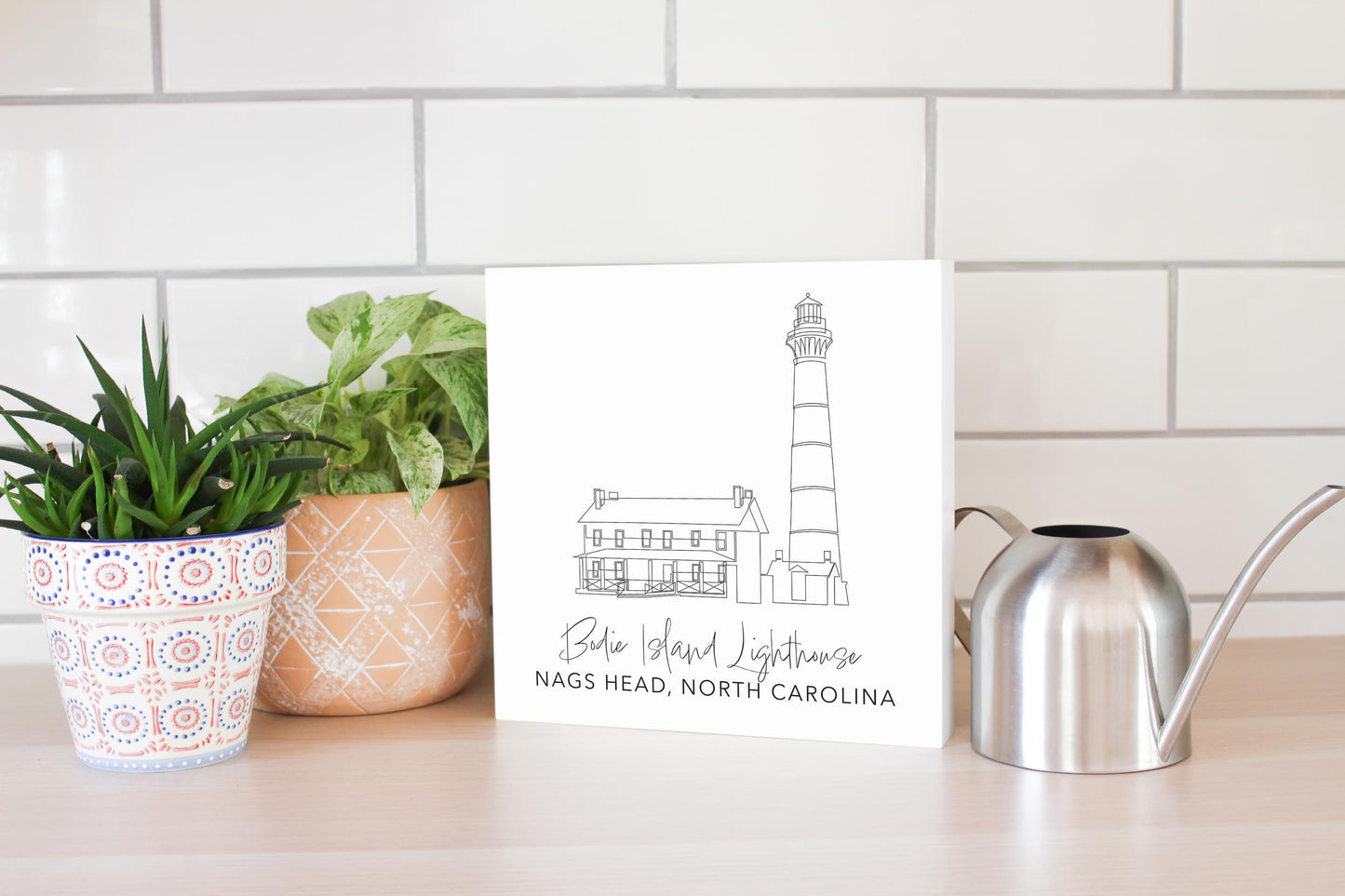 Bodie Island Lighthouse | Wood Block | Eaches | Min 2