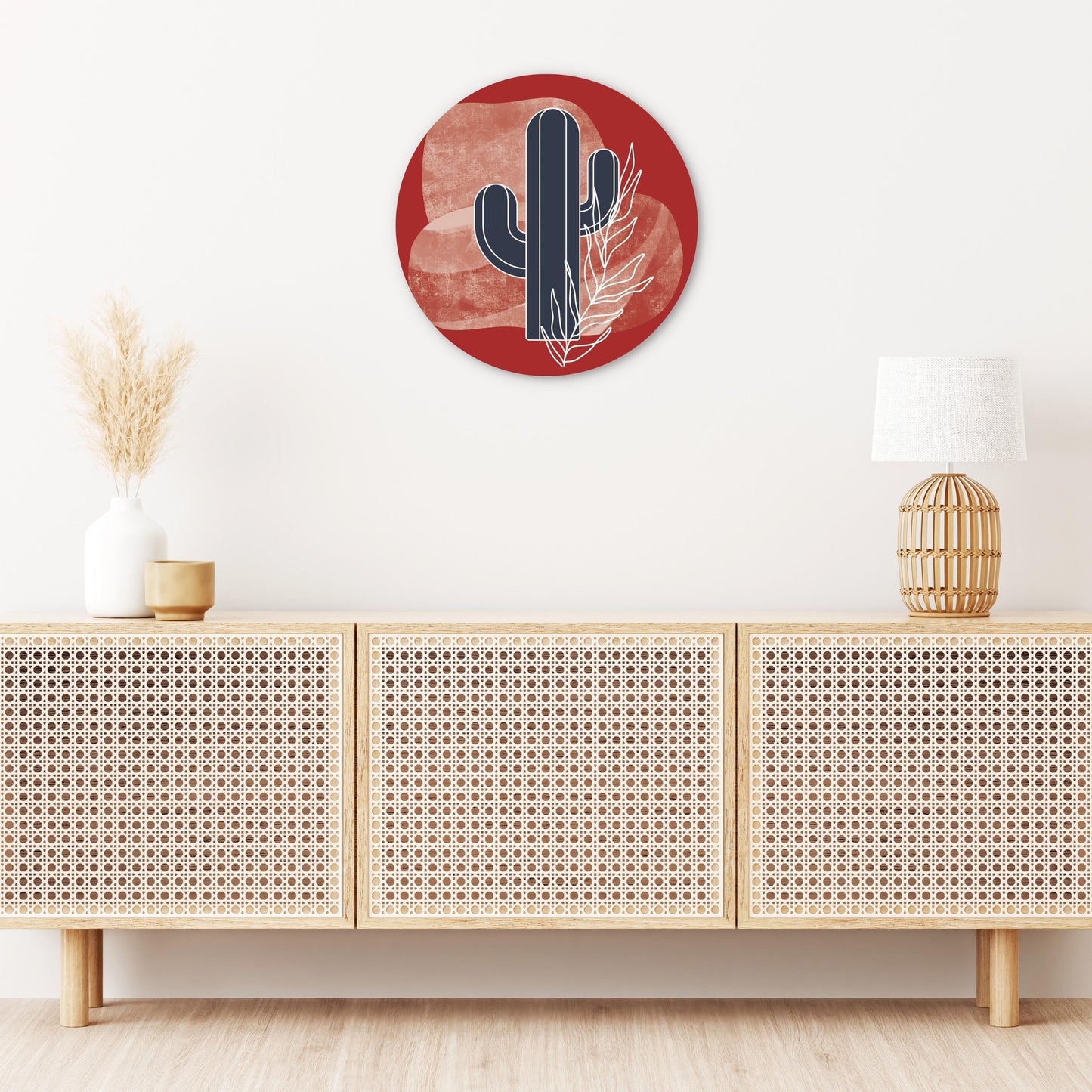 Modern Minimalist Texas Colors Cactus | Wood Sign | Eaches | Min 1