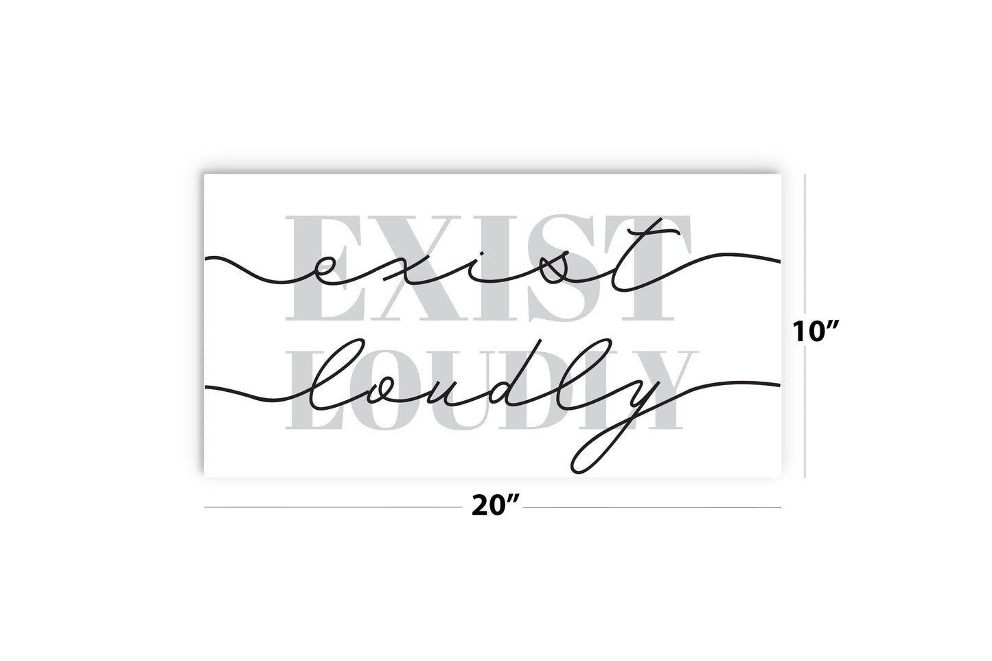 Modern Exist Loudly Texas | Wood Sign | Eaches | Min 2