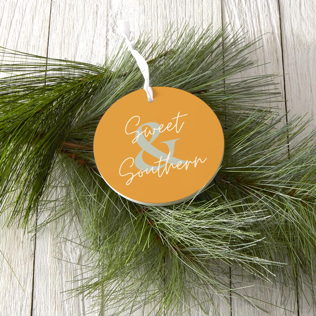 Modern Minimalist Oklahoma Sweet Southern | Wood Ornament | Eaches | Min 6