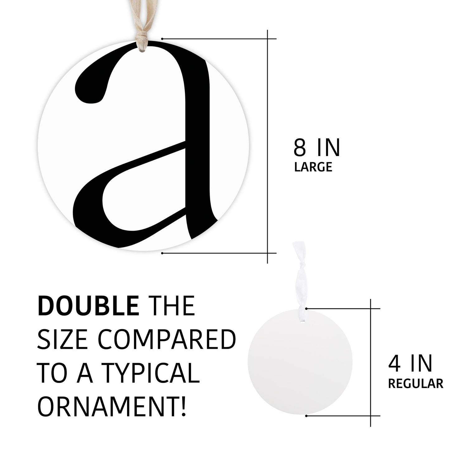 Minimalist Monogram A | Wood Ornament | Eaches | Min 1