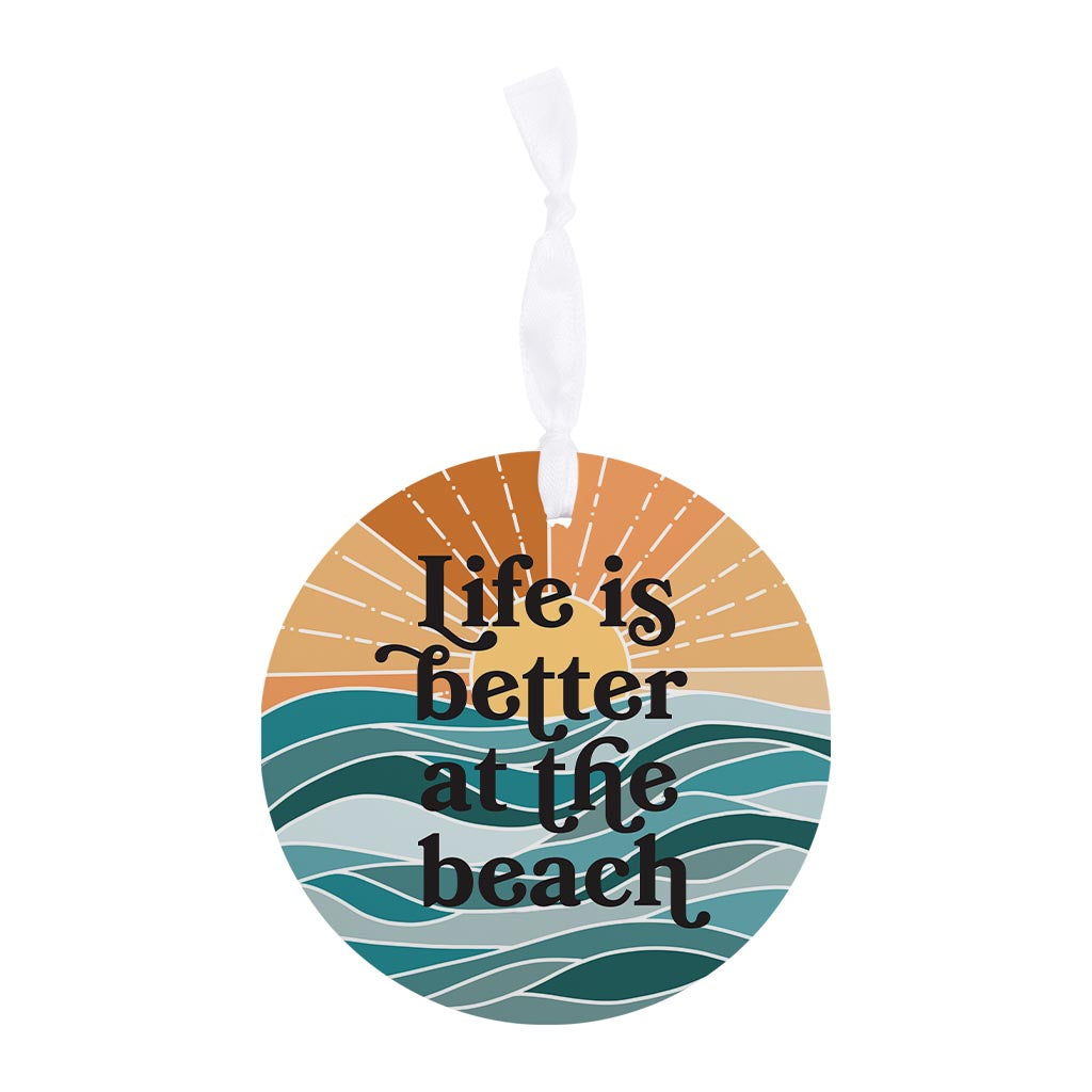 Life Is Better At The Beach | Wood Ornament | Eaches | Min 6