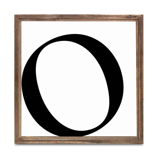 Minimalist Monogram O | Wood Sign | Eaches | Min 1