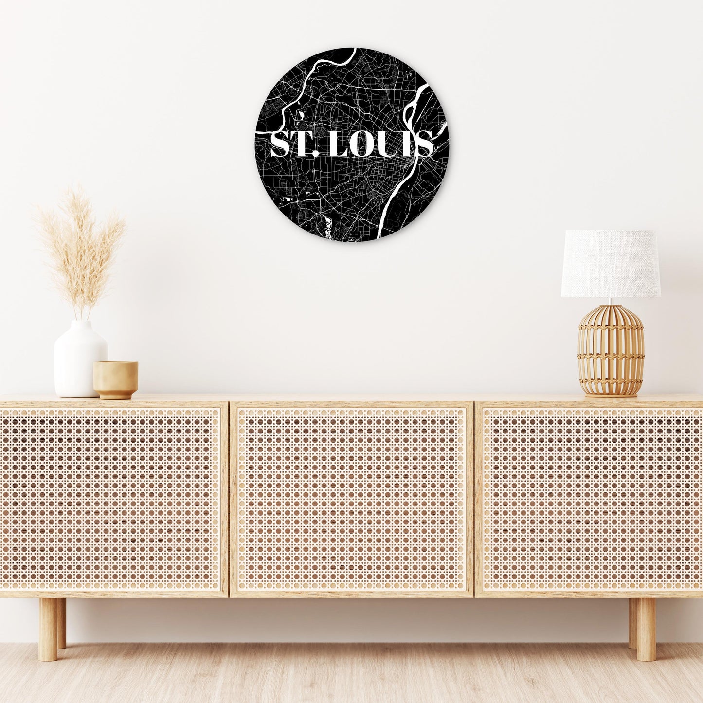 Minimalist B&W Missouri St Louis Map | Wood Sign | Eaches | Min 1