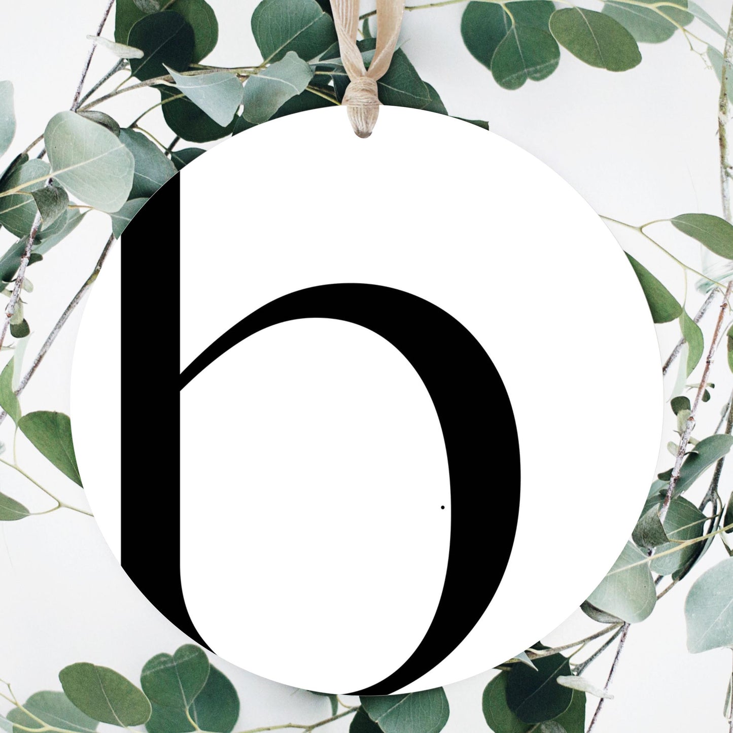 Minimal Monogram B | Wood Ornament | Eaches | Min 1