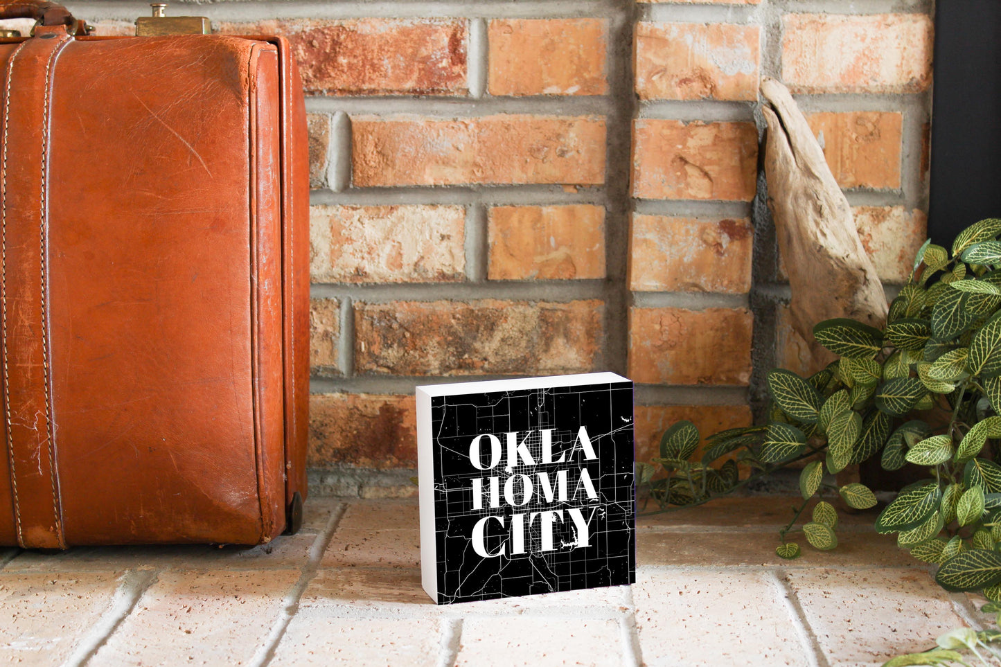 Modern Oklahoma City Map | Wood Block | Eaches | Min 4