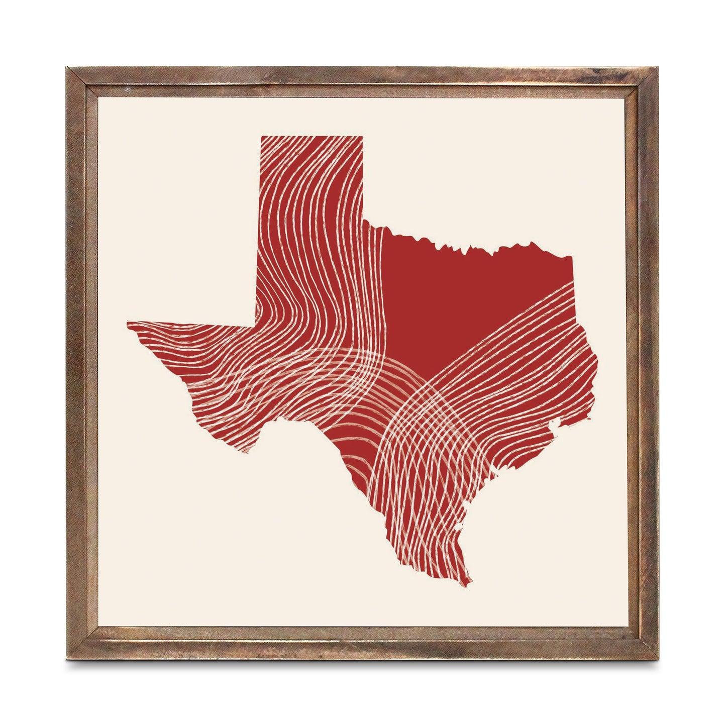 Modern Minimalist Texas Fluid Line State Shape | Wood Sign | Eaches | Min 1