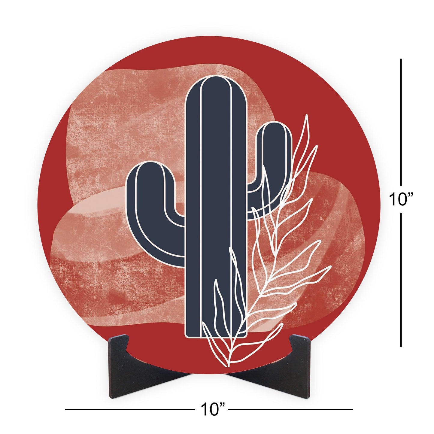 Modern Minimalist Texas Colors Cactus | Wood Sign | Eaches | Min 1