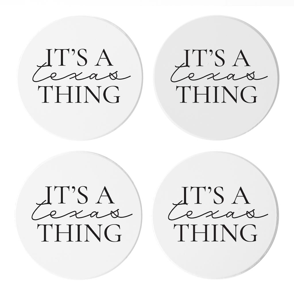 Modern Its A Texas Thing | Absorbent Coasters | Set of 4 | Min 2