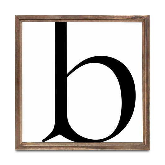 Minimalist Monogram B | Wood Sign | Eaches | Min 1