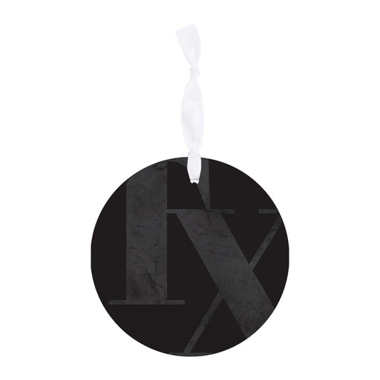 Modern Black Texas Initials | Wood Ornament | Eaches | Min 6