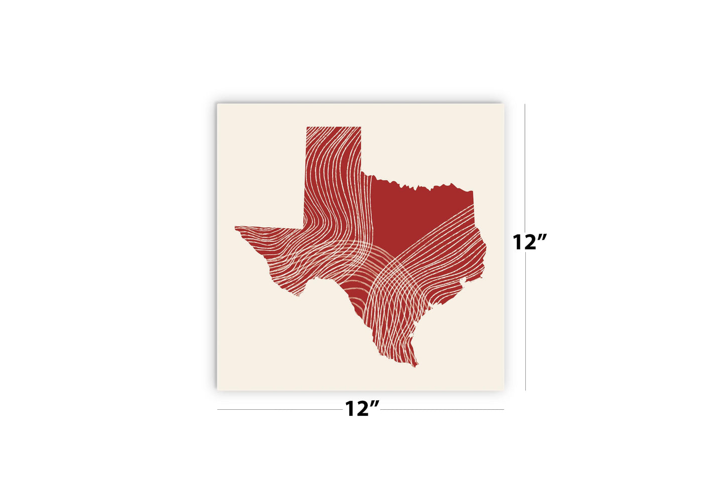 Modern Minimalist Texas Fluid Line State Shape | Wood Sign | Eaches | Min 2