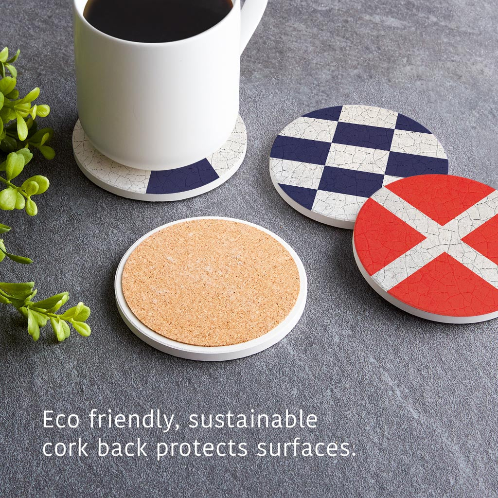 Nautical Flags | Absorbent Coasters | Set of 4 | Min 2