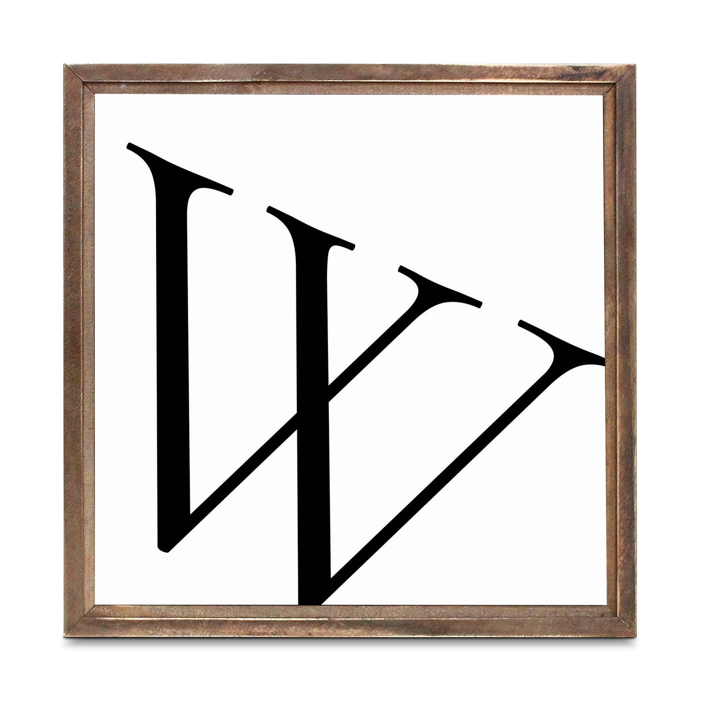 Minimalist Monogram W | Wood Sign | Eaches | Min 1