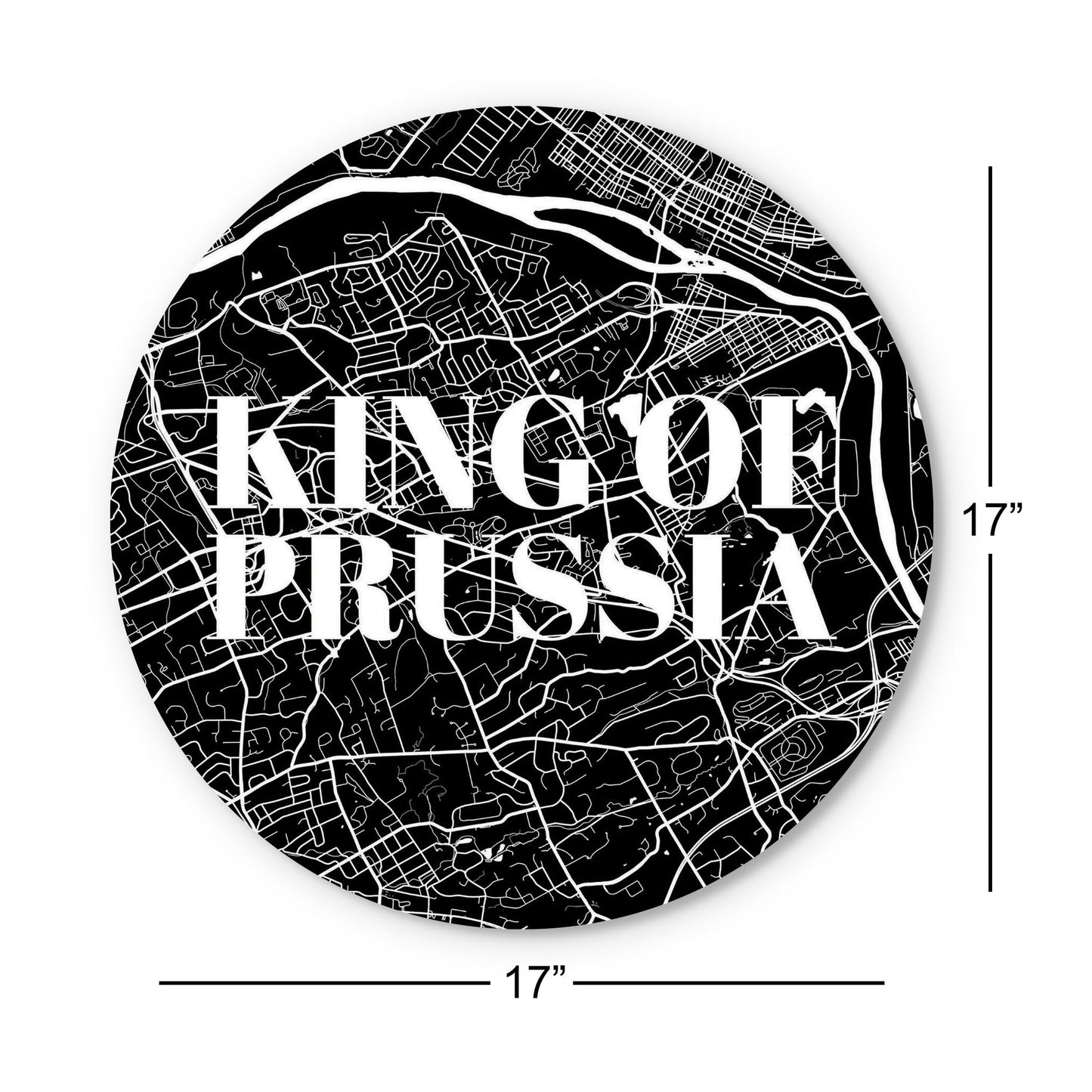 Minimalistic B&W Pennsylvania King Of Prussia Map | Wood Sign | Eaches | Min 1